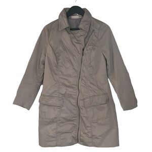 DKNY Jeans Asymmetrical Zip Trench Coat